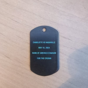 5/11 Charlotte vs. Nashville Dog Tag